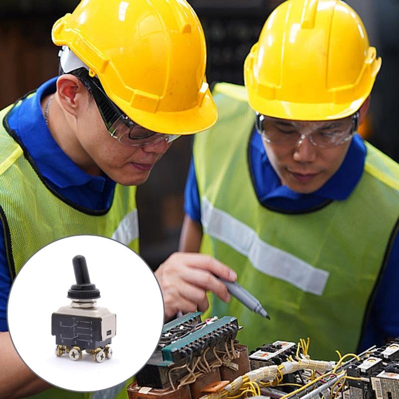 Stable 3 Choice 6 Terminals Toggle Switches HY29D Electrical Power Control PVC Excellent for Home Electrical Systems