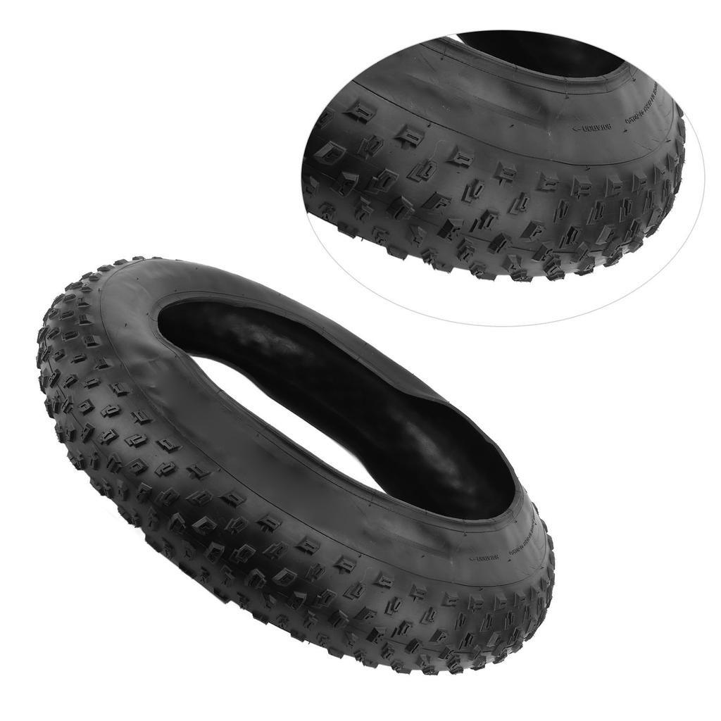 20x4 Inch Bike Tire Folding Bike Tires for Snowmobile Rubber Foldable Replacement Bicycle Tire Black
