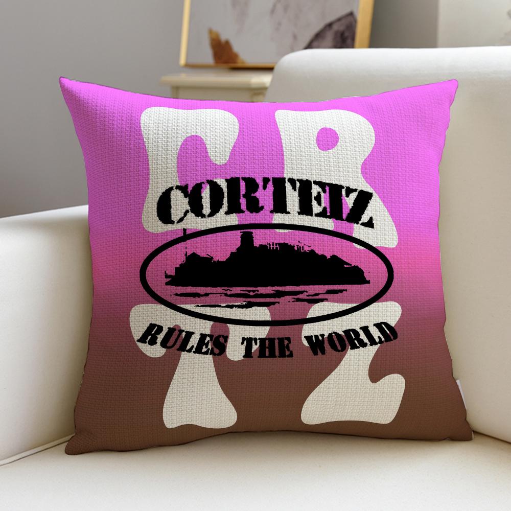 Street CCorteizS Cushion Cover Breathable and skinfriendly linen pillowcase square removable and washable cushion