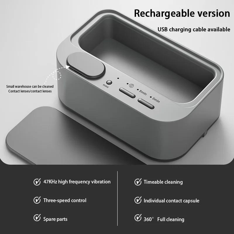 Xiaomi Ультразвуковая мойка Xiaomi 48 кГц с регулируемым таймером, двойной резервуар, машина для чистки ювелирных изделий, бытовой инструмент для вибрационной очистки