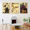 Классические аниме-фигурки, постеры, винтажная крафт-бумага, настенная живопись, фотографии, Декор для гостиной, кафе, дома, декоративная фреска