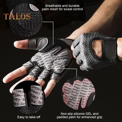 1 пара спортивных перчаток с полой сеткой и полупальцами, унисекс, противоскользящие, с отличным трением, износостойкие, с полной защитой ладони, для тяжелой атлетики, велоспорта, тренировок на открытом воздухе