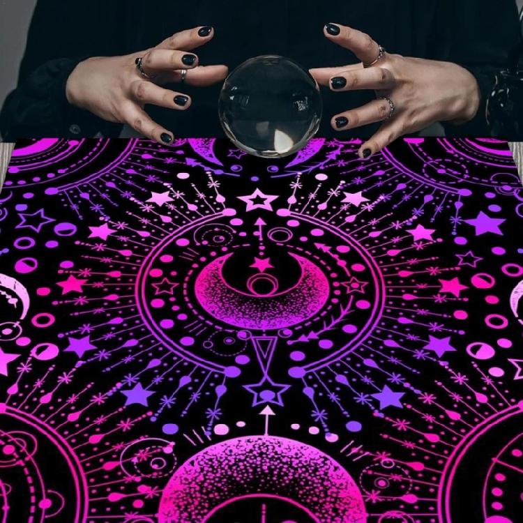 Ведьмовская скатерть для гаданий, настенное украшение, скатерть для карт Таро, квадратный гобелен для гаданий, коврик для карт для гаданий, прочный