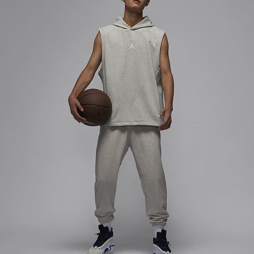 Jordan Dri-FIT однотонная дышащая быстросохнущая трикотажная толстовка без рукавов мужская топы серо-меланжевый DZ0572050