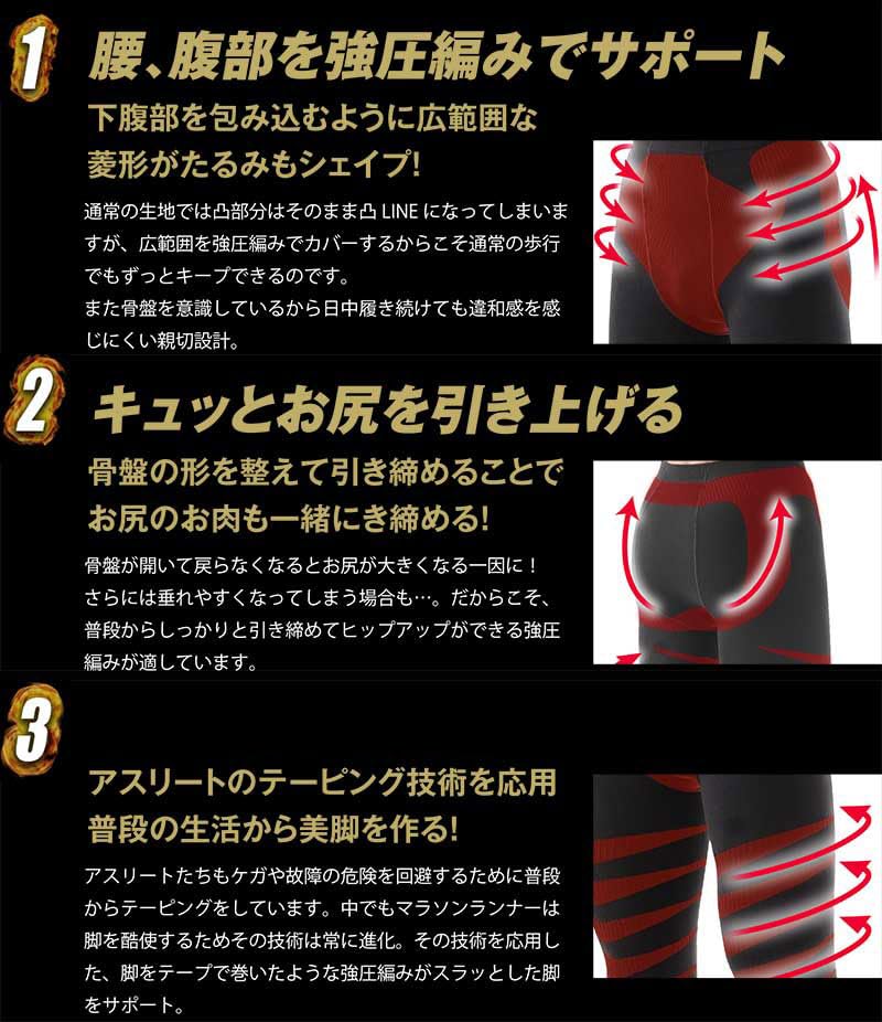 Pureseek Real Build Authentic Compression Leggings Spats, Men's (JP, Alphabet, M, 1, Black)