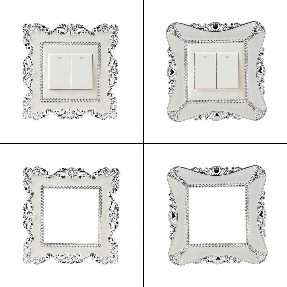 Модная настенная панель DIY, крышка переключателя, объемная наклейка, гнездо, пластина из смолы