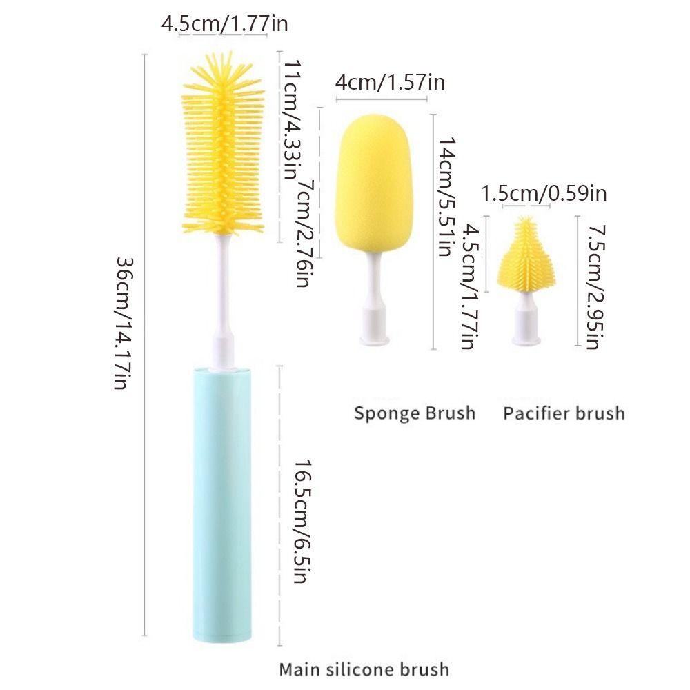 Silicone Brush Head Electric Bottle Brush 360 Degree Rotation Baby Bottle Brush Kitchen Use