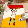 Ronaldo's Brazil Legend Themed Anti-Slip Rugs - Polyester Home Decor, Suitable for Bedrooms, Living Rooms, Doorways, Studios, and Decorations