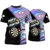 Cool Design Darts League T-shirt Men's Sport T-shirt 3D Darts Gift Print Fun Kids for Boys and Girls
