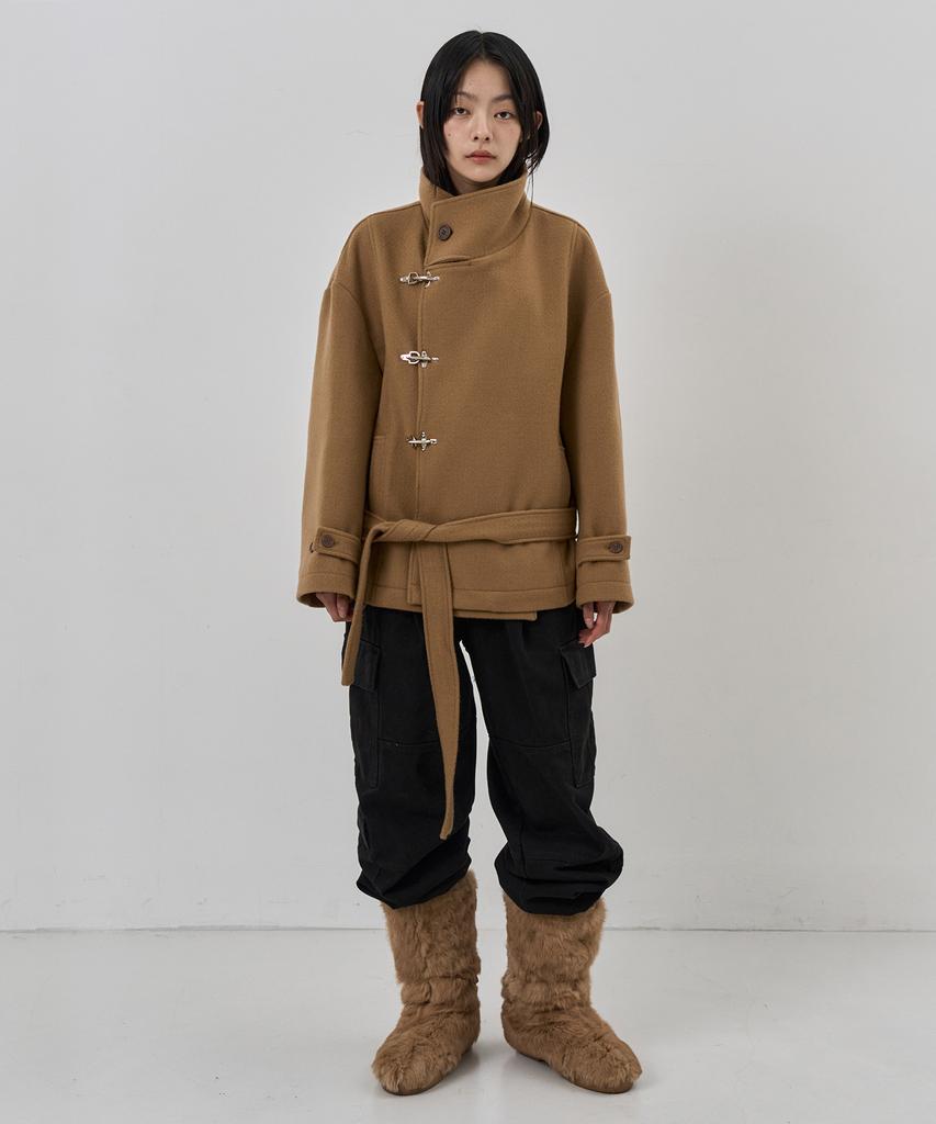 NUAKLE (W) Loop Midi Wool Coat_Camel