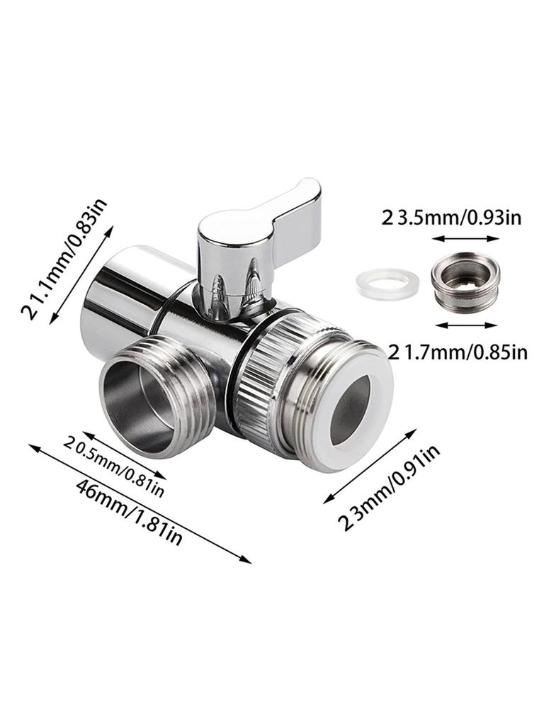 Переключающий клапан для душа из сплава премиум-класса для смесителя для кухни или ванной комнаты, умственный адаптер, одна ручка, полированный хром
