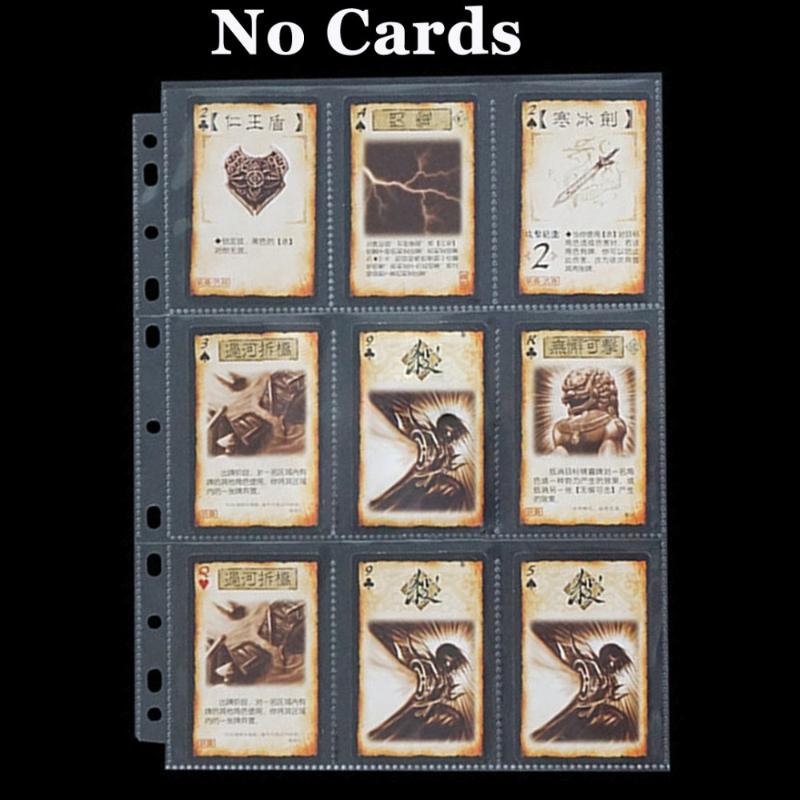 10- 80Pages 9 Sheets Board Game Clear Cards Page Trading Card Protector The Magical Collection Gathering Transparent Pocket Page