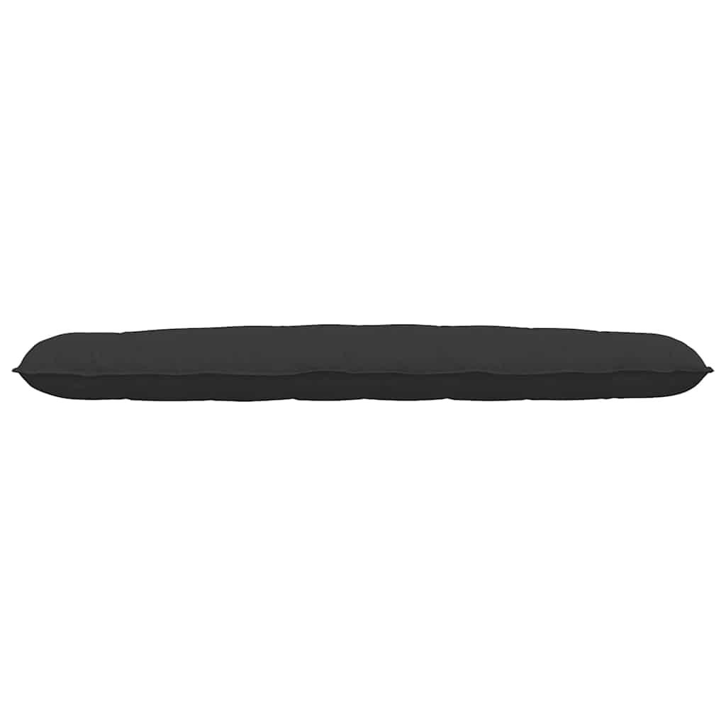 Back Cushion Black 200 x 50 cm Microfiber Fabric