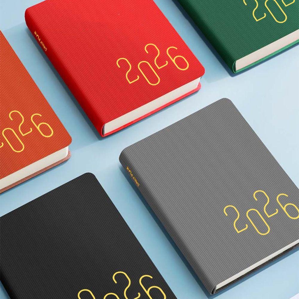 English A5 Agenda Planning Notebook Pu Leather To-do List Notebook Diary Writing Pads Student