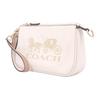 Coach Nolita 19 Классическая Сумочка-кошелек на запястье без бретелек из изысканной кожи с принтом "Лошадь и карета" Маленькая женская сумка Внебело-белый C4653-IMSQQ