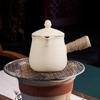 Керамический чайник с крышкой, кипящая вода, чайник с вкладышами, 700 мл, веревочная боковая ручка для чайника
