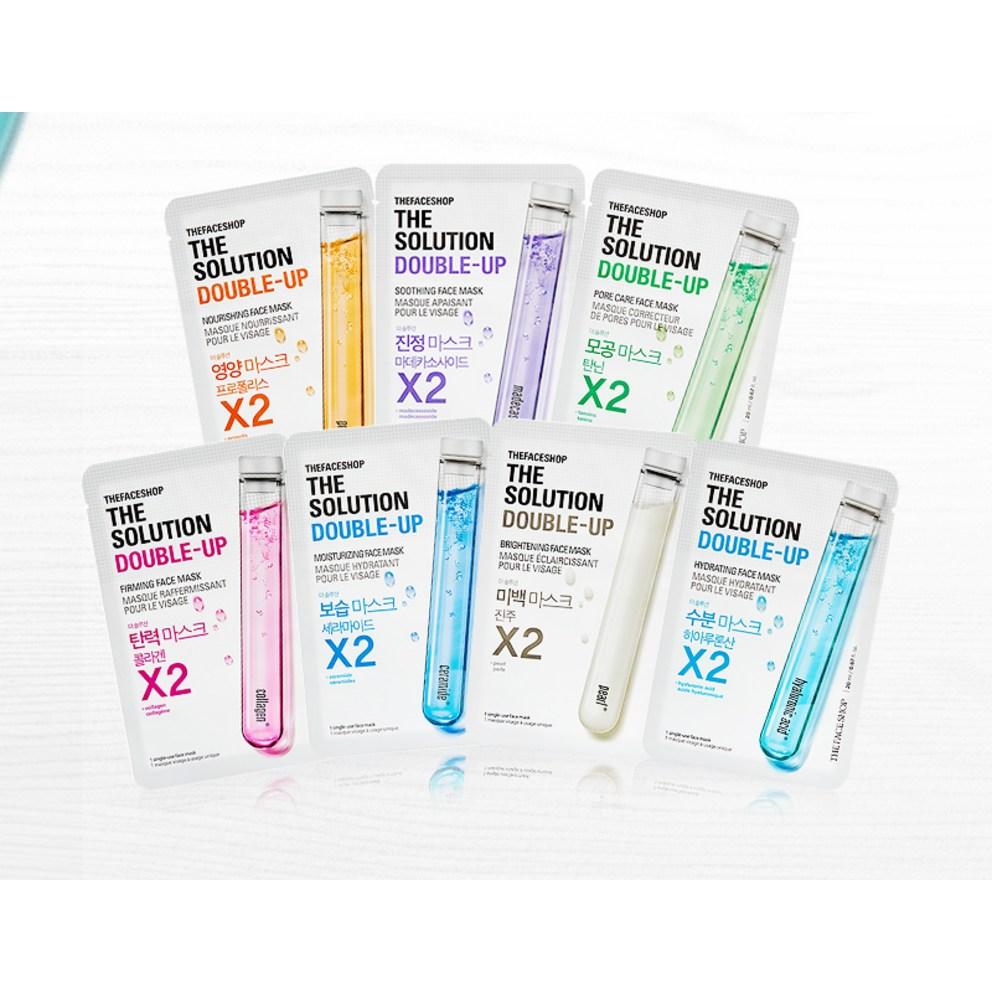 THE FACE SHOP The Solution Двойная успокаивающая маска-патч, 1 шт.