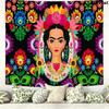 Frida Kahlo Wall Tapestry Aesthetic Wall Hanging Printed Fabric Blanket Decorative Tapestries for Bedroom Living Room Home Decor