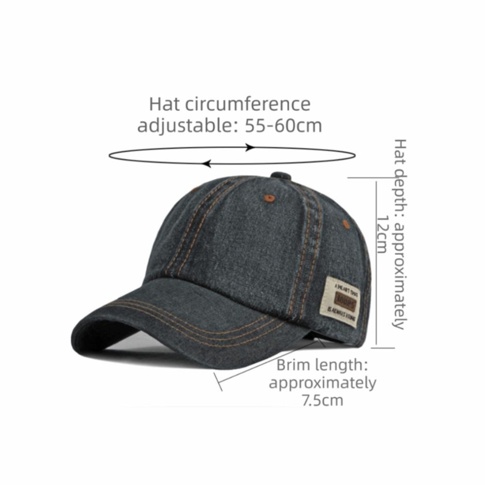 Solid Color Denim Hat Blue Snapback Hat New Denim Baseball Caps Women