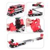 Ejector Container Truck Folding Track Engineering Car Alloy Car Children's Toy Pull-Back Car Toy Christmas Gifts