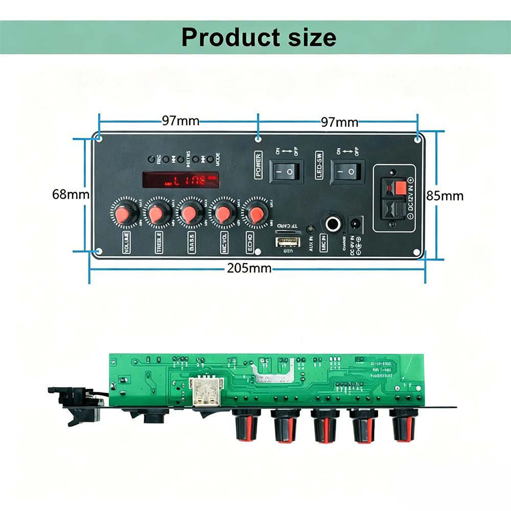 7.4V Battery Bluetooth Audio Amplifier Board RMS15W×2 Peak35W×2 2.0 Channel AMP Module Support AUX USB TF Card For 4Ohm DIY Car Speaker Making Project