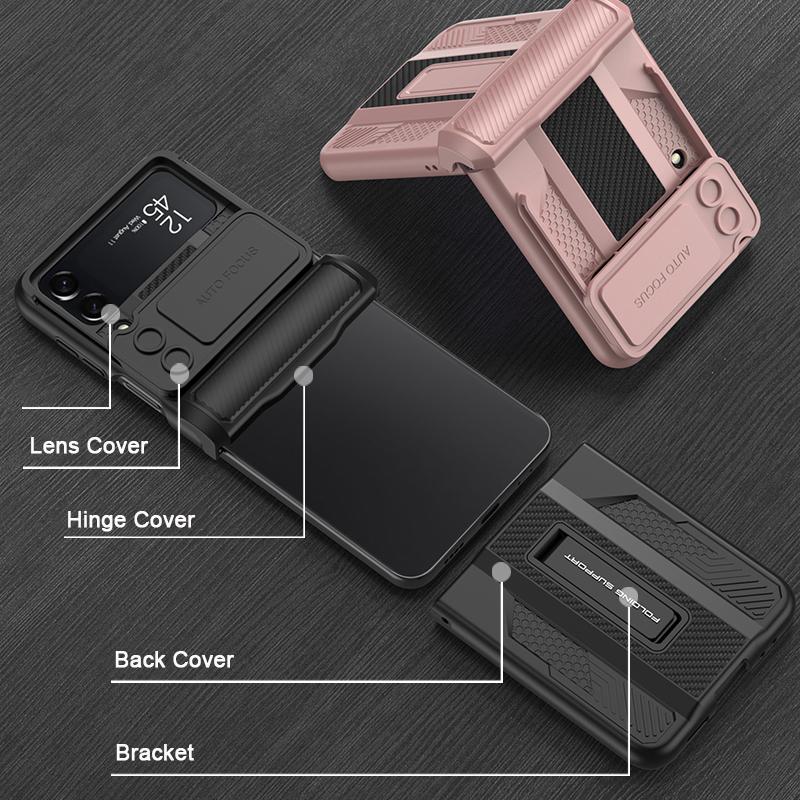 Магнитная шарнирная крышка объектива для Samsung Galaxy Z Flip 4 5g, чехол с кронштейном, жесткий противоударный защитный чехол для Samsung Z Flip4