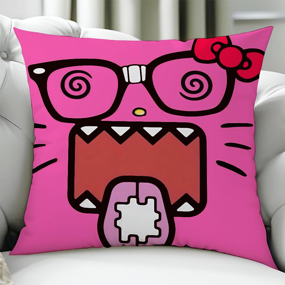 Cartoon DDomo kun Cute cushion cover Birthday Anniversary Gifts Double Sided Printed Zipper Cushion Cover Soft Skin Bedding