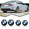 BERV3 2Pcs 82mm 74mm Car Front Bonnet Logo Rear Trunk Cover Badge Emblem for BMW E46 E39 E60 E90 E30 X1 X2 X3 X4 X5 X6 X7 M3 M4 M5