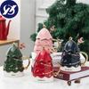 Европейская керамическая кофейная кружка с дизайном рождественской елки с крышкой и ложкой, фарфоровая кружка для молока для пары, милая офисная чашка для чая, посуда для напитков