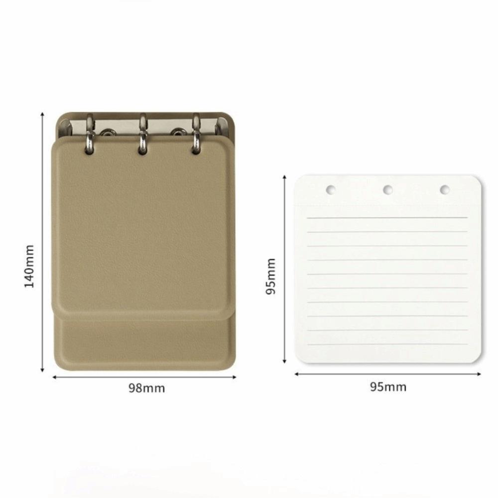 Refillable Loose-Leaf Notebook 3-Ring Binder Notepad Mini Pocket Journal  Students