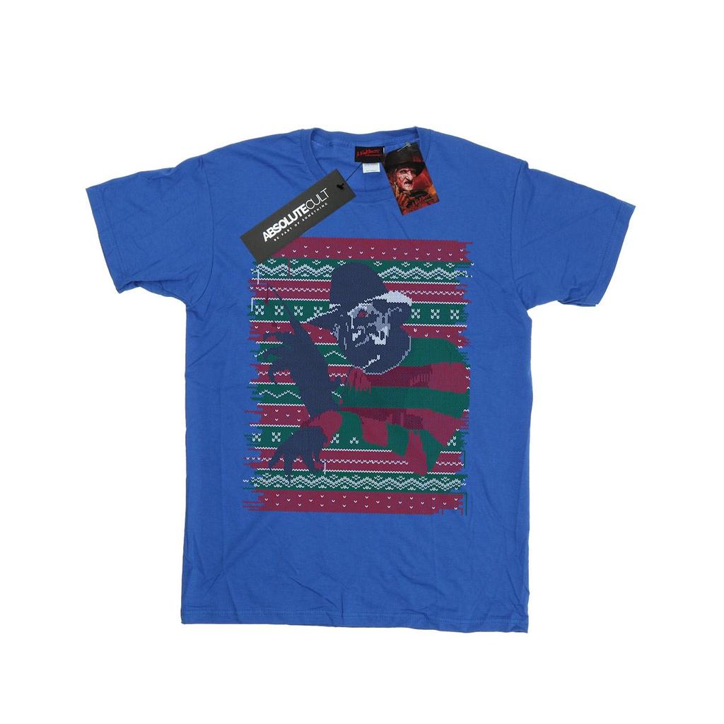 A Nightmare On Elm Street Mens Christmas Fair Isle T-Shirt
