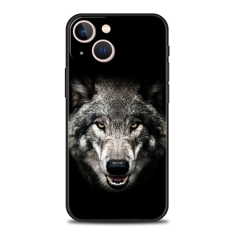 Black Cheetah Tiger Lion Animals Soft Phone Case For iPhone 11 12 13 15 14 Pro Max X XR XS 7 8 Plus SE 2020 Luxury Black Cover