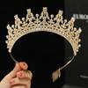 Full Diamond Crown, Bridal Headwear, Wedding Headband, Studio Dance Party Hair Accessories, Tiara, Large Crown