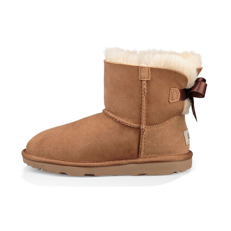 UGG Mini Bailey Bow II Boot Chestnut (Kids) Kids Sneakers 1017397K-CHE
