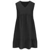 Ladies' Casual And Fashionable Solid Color Dress, Loose Sleeveless Waist Cinched Dress