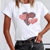 Summer Round Neck Love Butterfly Flower Pattern Printed Top Fashionable Casual Pure Cotton Short Sleeved Women's T-shirt