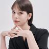 CRANNE 14K GF Серьги-сердечки с кубическим камнем C24EGF214