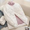 Женская легкая короткая хлопковая куртка-бомбер на пуху - Корейский стиль 2023