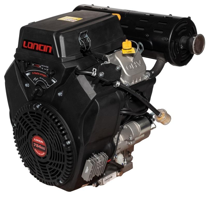 Двигатель Loncin Lc2V80Fd-A Внутреннего сгорания Бензиновый V-Twin V2 27 л.с. Двухцилиндровый Горизонтальный цилиндрический вал 25,4 мм Двигатель Loncin 2V80 Honda, Vanguard, Briggs, Ko