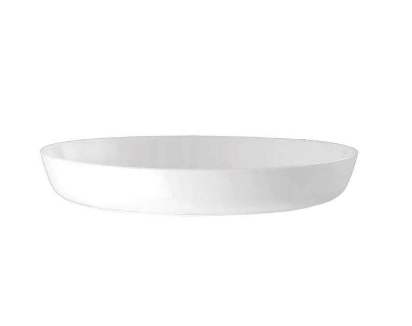 White plastic Cristal flowerpot saucer 17 cm