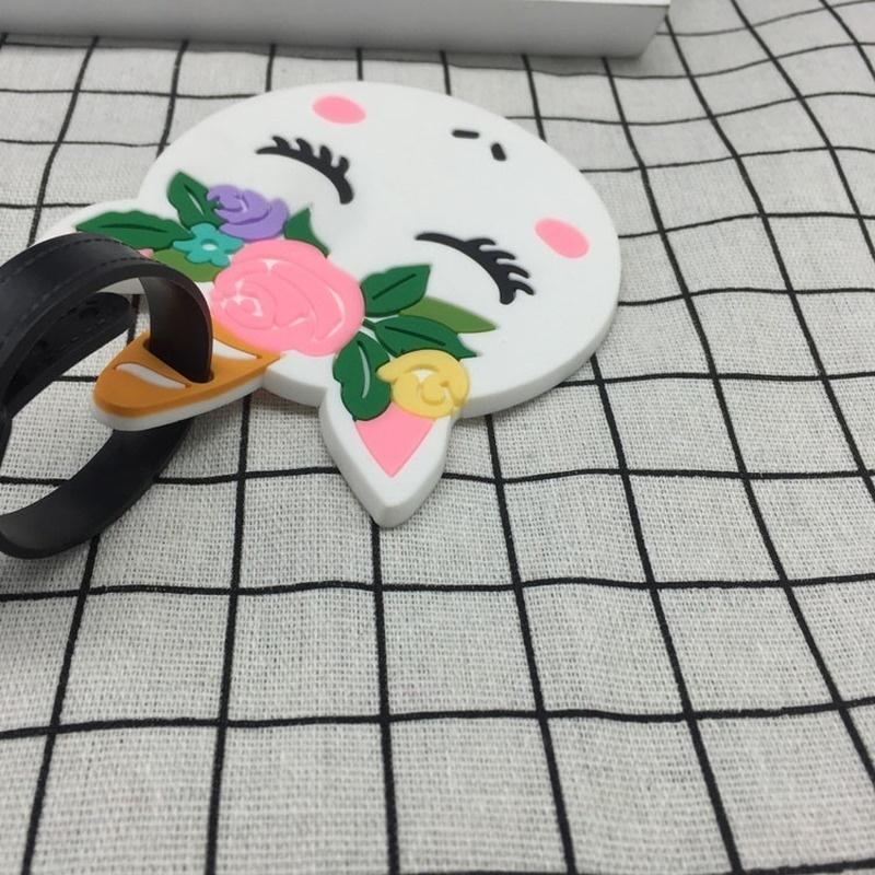 Привлекательный дорожный инструмент для посадки животных багажная бирка этикетка мультфильм держатель имени силикагеля 1 шт