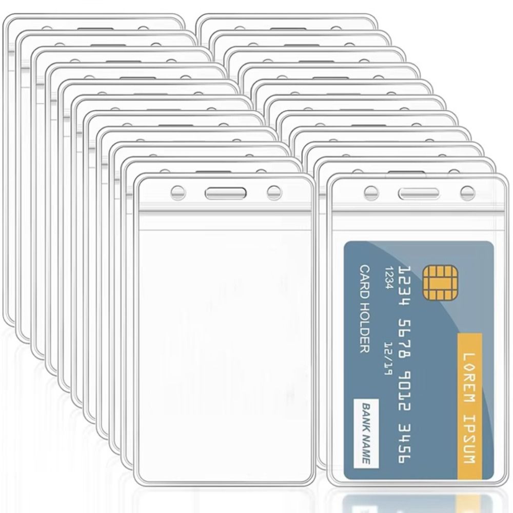 1PC Transparent ID Card Badge Holder PVC Name Card Protector Cover Simple Employee Card Case