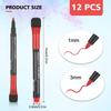 Магнитные маркеры для доски с тонким наконечником, 12 шт., разноцветные, тонкий стержень 2 мм, маркеры для доски с колпачками-ластиками для школы и офиса