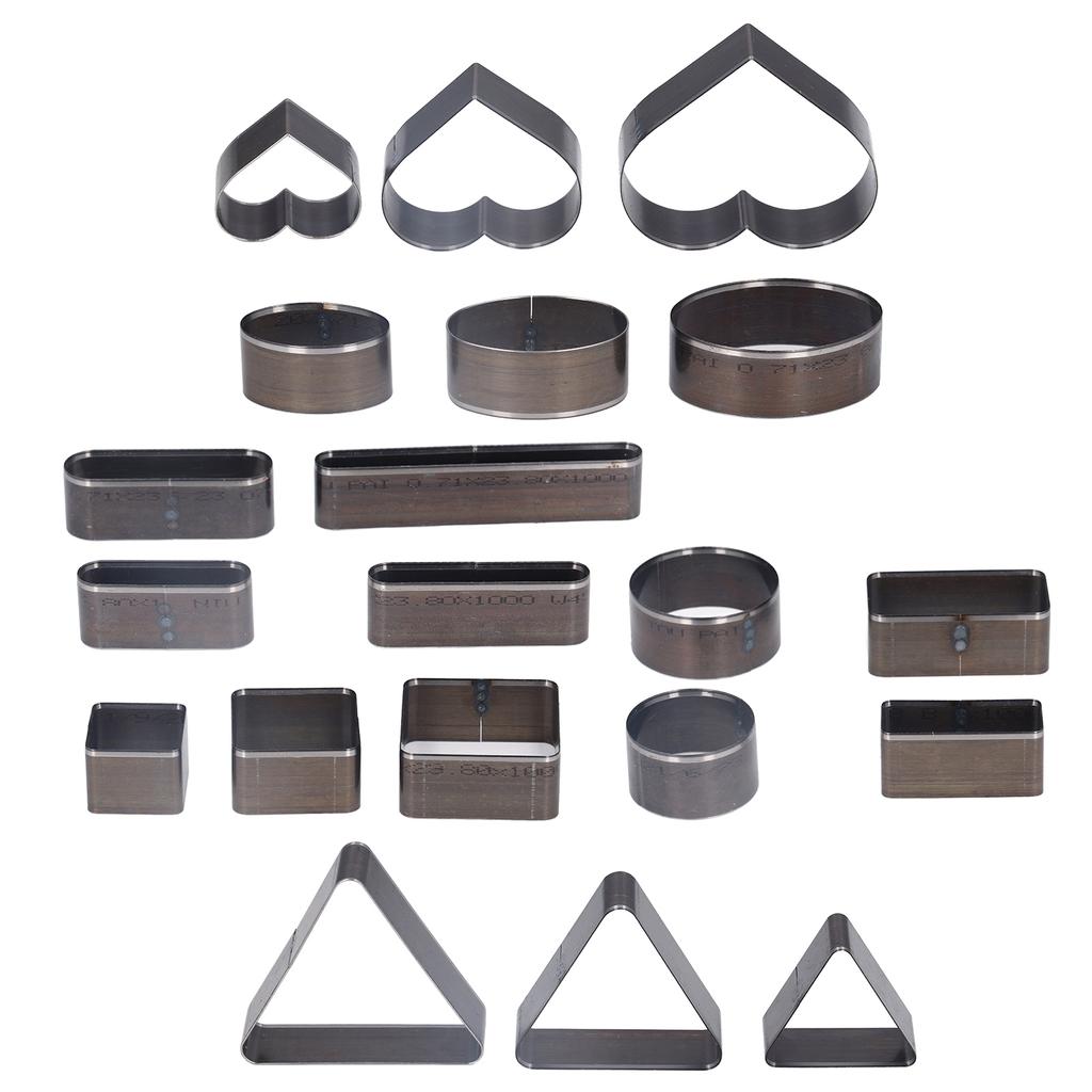 20 шт. Кожаный штамп для высечки, круглые квадратные сердца, кожаный штамп для высечки, высокоуглеродистая сталь, штамп для высечки