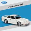 Welly 1/24 Модель спортивного автомобиля Porsche 959 из сплава, литая металлическая игрушка, модель автомобиля высокой симуляции, коллекция, детская игрушка, подарок