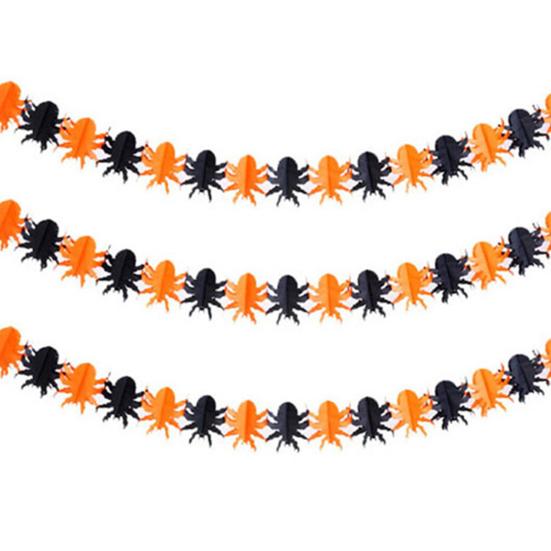 1 Тянуть Хэллоуин Подвесная Гирлянда Праздничное Торжество Простая Установка Ужасающая Украшение Бумага