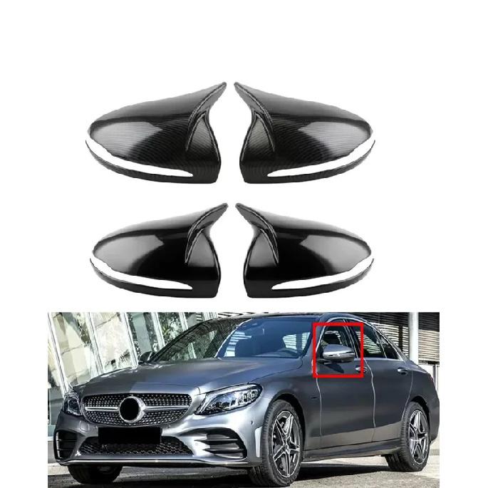 For Mercedes-Benz E GLC S C Class W205 W213 X253 W222 W238 Rearview Side Mirror Cover Wing Cap Exterior Door Rear View Trim LHD