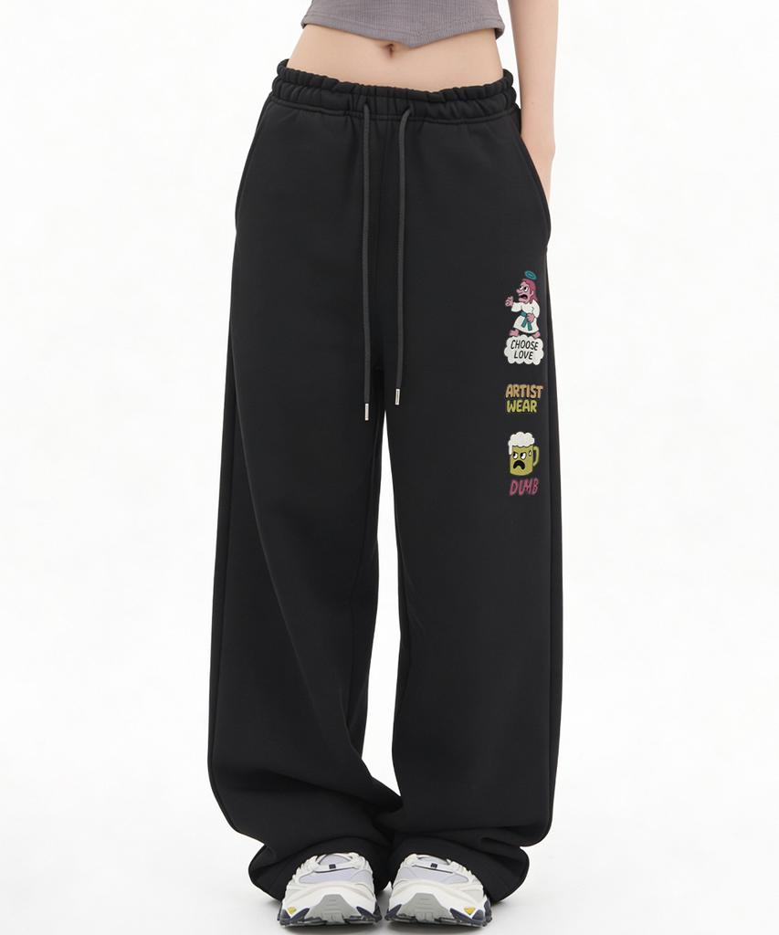 ARTISTWEAR [Atw] Брюки Lovechus Широкие с Эластичным Поясом - 2 Цвета