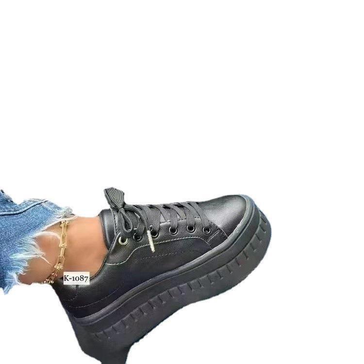 Мода набирает популярность спортивная обувь 2024 года, новая мода, шнуровка, круглый носок, толстая подошва, плоская обувь, тренд, универсальная повседневная обувь для сноуборда