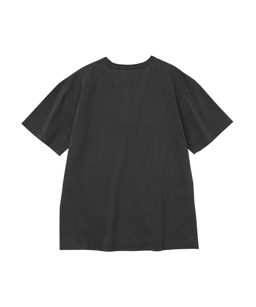 WMC [Crop] Garment Dyed Henley Neck T-Shirt_Charcoal Grey